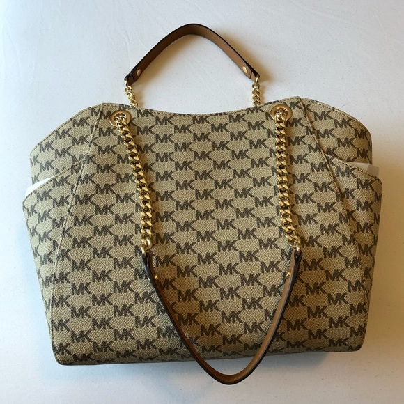 🧡 Michael Kors Large Chain Shoulder Tote 🧡 - Picture 2 of 8